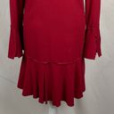 Theory  Candy Apple Red Ruffled Party Date Night Dress NWOT Size 4 Photo 8