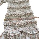 Sabo Skirt  Shirred Lule Ruched Dress Sz S Floral Tiered Off The Shoulder Ruffle Photo 5