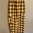 Gilded Intent  Buckle Plaid Cargo Joggers Size XS Photo 0