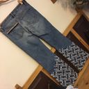 Bebe fancy woven ribbon boot cut jeans 28 Photo 4