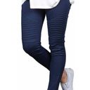 Umgee  Navy Moto Jeggings, size Small Photo 1