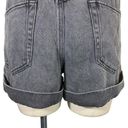 Isabel Marant  ETOILE Itea Gathered Denim Paperbag Shorts in Grey Size 34 Photo 6