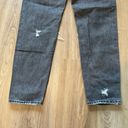 American Eagle Grey Denim Distressed Mom Jeans Photo 6