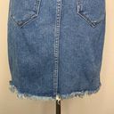 William Rast  Tiff Denim Frayed-Hem Color Block Skirt Photo 10