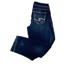 Silver Jeans  Co Suki Capri Distressed Dark Wash Denim Jeans Size W28/L22.5 Photo 0