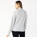 Nine West  Womens Sweater Size XXL Gray Fox Heather Quarter Zip Pullover NEW Photo 1