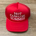 Hot Cowgirl Summer Trucker Hat Red Photo 0