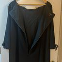 Talbots Black Scallop Collar Tie Sleeve Crepe Dress Size 16W Photo 5