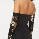 Pretty Little Thing  Black Floral Sequin Bardot Bodycon Dress Photo 1