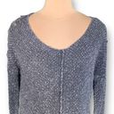 Vintage Havana  Women's Sweater Gray Knitted Shoulder Lace Neutral Knit Pullover Photo 4