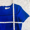 Badgley Mischka  Belle Womens Blue Colorblock Pleated Shift Dress Size 6 Photo 5