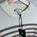 Tuckernuck  NEW Sweater Bonnie Striped Tan Ivory Pullover Sweater Size S Photo 4