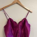 Victoria's Secret Vintage  Gold Label Magenta Button Front Mini Slip Dress M Photo 5