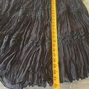 E by ECI black silk maxi tiered sheer overlay lace witchy maxi skirt size 12 Photo 9