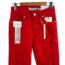 Vince  Blue Co Red Distressed High Rise Skinny Jean Size 9 New Photo 1