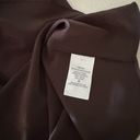 Vince  Dark Brown Flowy Tunic Style Blouse Button Top, Size Small Photo 3