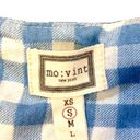 Anthropologie Mo:Vint New York by  Women’s Gingham Check Peplum Blue Top SZ Small Photo 4