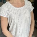 T Tahari  // White Short Sleeve Blouse Top Photo 2