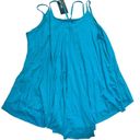 Zeagoo Double Spaghetti Strap Tunic Length Swing Style Cami, Size Medium, Blue Photo 3