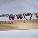 Disney  Minnie Bow and Silhouette Silver Tone Bracelet Photo 6