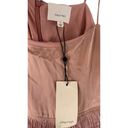 Cinq à Sept Cinq a‎ Sept Women's Eastwood Sleeveless Bare Rose Pink Silk Fringe Midi Dress 4 Photo 3