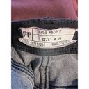 Free People  Burgundy Cropped Skinny Ankle Jeans Size W 28 Photo 2