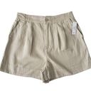 Joie  Shorts Womens Small NWT Beige Linen Blend Pleated High Waisted Summer Photo 0