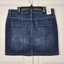 Gap  Jeans Mini Skirt Medium Wash Blue Denim Stretch Size 8 Photo 5