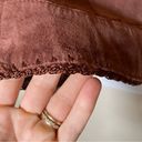 Nine West  genuine leather brown jacket button down embroidery womens large‎ Photo 6