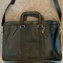 Coach Embassy Vintage Black Leather Briefcase ATTACHE Laptop Bag Purse Photo 3