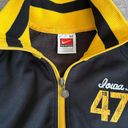 Nike University of Iowa Hawkeyes Track Jacket Womens M Black Full Zip NCAA Photo 2