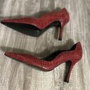 Tommy Hilfiger  Stiletto Heels Red Leather Size 5.5 Photo 5