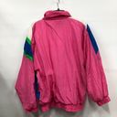 80s 90’s Nylon Zip Up Vintage Windbreaker Track Jacket Colorful Pink blue Green Size L Photo 1