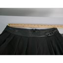 DKNY  Women's Black Pleated Faux-Leather-Trim Mini Skirt 6 Photo 4