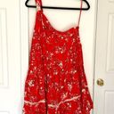 Free People NWOT  All Mine One Shoulder Red Linen Floral Flowy Sundress Photo 3