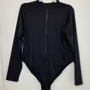 SKIMS NEW !!  Swim  Zip Front Long Sleeve One piece - ONYX Photo 1