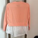 Calvin Klein Jeans NWT Peach Shirttail Twofer Sweatshirt  Size XS Photo 5