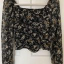 All in Favor  Women Floral Long Sleeve Cropped Blouse Size Small NWT #B1 Photo 0