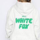 White Fox Boutique Sweat Set Offstage Hoodie + Shorts Glacier Grey Photo 2