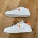 Windsor Smith Universe White Sneakers with Contrast Neon Orange Size 8 Photo 5