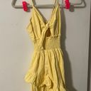 blanco by nature Yellow Front Tie Sundress Photo 3