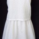 The Loft "" WHITE EYELET OVERLAY TOP CAREER CASUAL DRESS SIZE: 2 NWT $80 Photo 4