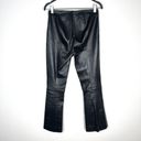 The Row  Sz 6 Leather Beca Seamed Kick Flare Pants - Black Photo 5