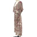 City Chic  Flower Child Faux Wrap Dress Midi Dress Beige Plus Size 16 Photo 4