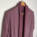 Tommy Hilfiger  bird’s eye burgundy shawl pima cotton blend  open cardigan size M Photo 3