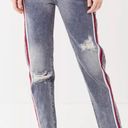 One Teaspoon New!  High Waisted Awesome Baggies Relaxed Leg Striped Jeans Photo 3