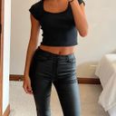 Edikted Black  Leather Pants Photo 0