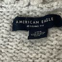 American Eagle  Grey Wool Blend Jegging Fit Boxy Sweater Womens Pullover Boho L Photo 9