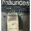 Maurice's  Women's Blue Mid Rise Ripped Capris Size 16 Photo 2