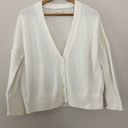 Reiss  Quinie Mesh Covered Button Front V Neck Cardigan Ivory Cream Size S Photo 0